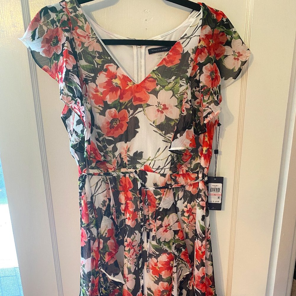 Tommy Hilfiger Floral Print Midi Dress